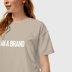 Футболка оверсайз женская I am a brand, цвет: миндальный — фото 2