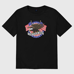 Футболка оверсайз женская United States of America, цвет: черный