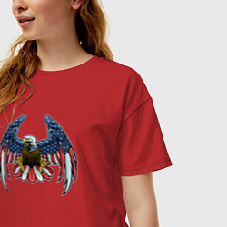 Футболка оверсайз женская Eagle of USA, цвет: красный — фото 2