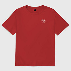 Женская футболка оверсайз За веру царя триединую Русь герб белый