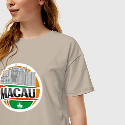 Футболка оверсайз женская Макао, цвет: миндальный — фото 2