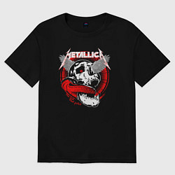 Футболка оверсайз женская Metallica the god, цвет: черный