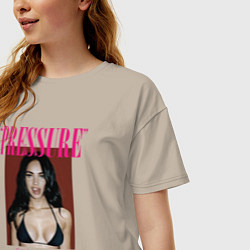 Футболка оверсайз женская Pressure Megan Fox, цвет: миндальный — фото 2