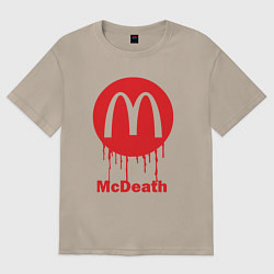 Футболка оверсайз женская Mcdeath, цвет: миндальный