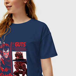 Футболка оверсайз женская Берсерк Гатс Berserk Guts, цвет: тёмно-синий — фото 2