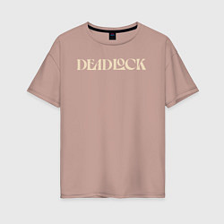 Футболка оверсайз женская Deadlock logotype, цвет: пыльно-розовый