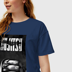Футболка оверсайз женская Джиу джитсу, цвет: тёмно-синий — фото 2