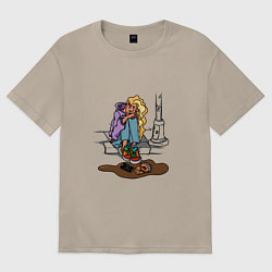 Футболка оверсайз женская Алёнушка, цвет: миндальный