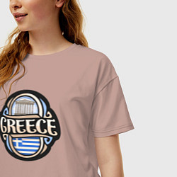 Футболка оверсайз женская Greece, цвет: пыльно-розовый — фото 2