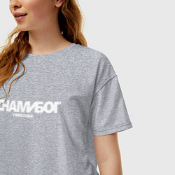 Футболка оверсайз женская Надпись: с нами Бог с 882 года, цвет: меланж — фото 2