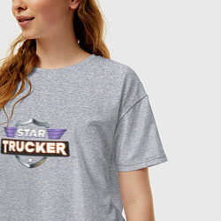 Футболка оверсайз женская Star Trucker, цвет: меланж — фото 2