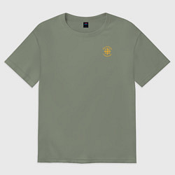 Футболка оверсайз женская Мы русские с нами Бог НИКА желтая патриоты, цвет: авокадо