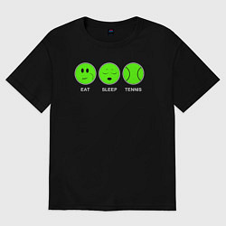 Женская футболка оверсайз Eat sleep tennis