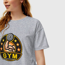Футболка оверсайз женская Gym stars, цвет: меланж — фото 2