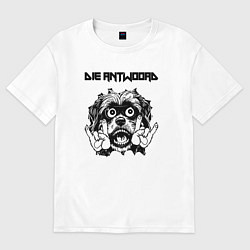 Футболка оверсайз женская Die Antwoord - rock dog, цвет: белый