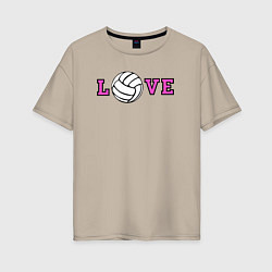 Женская футболка оверсайз Love volley