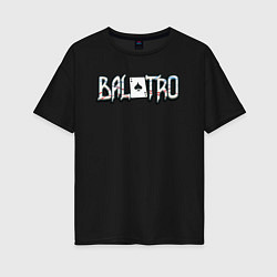 Женская футболка оверсайз Balatro logo