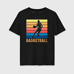 Женская футболка оверсайз Basketball lettering