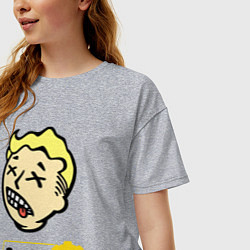 Футболка оверсайз женская Vault boy - covid 19, цвет: меланж — фото 2