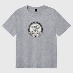 Футболка оверсайз женская Регион Адыгея, цвет: меланж