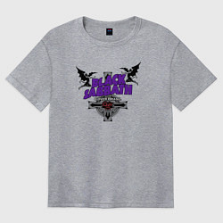 Женская футболка оверсайз Black Sabbath cover brasil