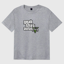 Футболка оверсайз женская GTA5 игровое лого, цвет: меланж