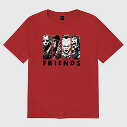 Женская футболка оверсайз Halloween friends black friday