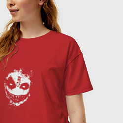 Футболка оверсайз женская Зловещая радость, цвет: красный — фото 2