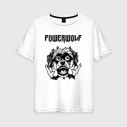 Женская футболка оверсайз Powerwolf - rock dog