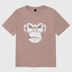 Футболка оверсайз женская Крутой бибизян, цвет: пыльно-розовый