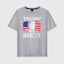 Футболка оверсайз женская Trump shot, цвет: меланж