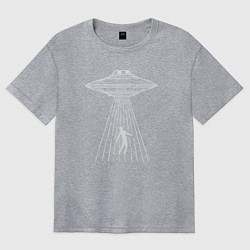 Футболка оверсайз женская Похищение человека, цвет: меланж