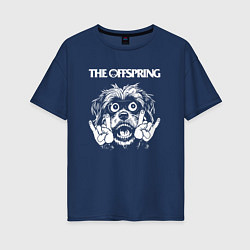 Футболка оверсайз женская The Offspring rock dog, цвет: тёмно-синий