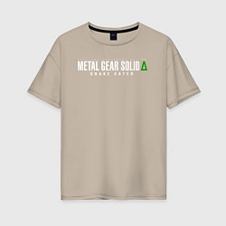 Футболка оверсайз женская Metal gear solid 3 Snake eater logo, цвет: миндальный