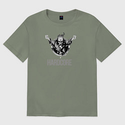 Женская футболка оверсайз Hardcore will never die