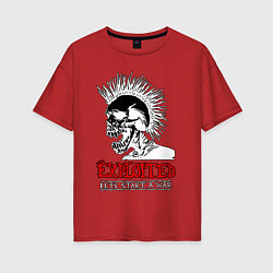 Футболка оверсайз женская Exploited - lets start a war, цвет: красный