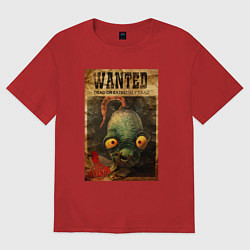Футболка оверсайз женская Oddworld - wanted, цвет: красный
