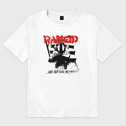 Футболка оверсайз женская Rancid and out come the wolves, цвет: белый