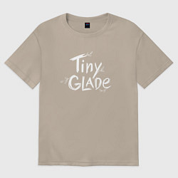 Футболка оверсайз женская Tiny glade logo, цвет: миндальный