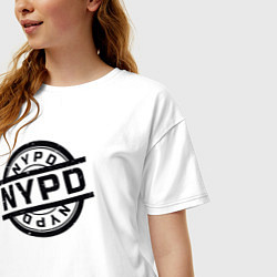 Футболка оверсайз женская New York police, цвет: белый — фото 2