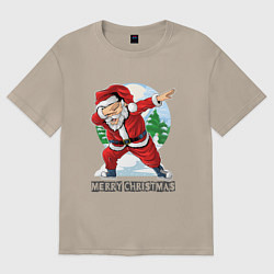 Футболка оверсайз женская Dab Santa, цвет: миндальный