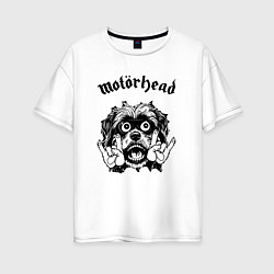 Футболка оверсайз женская Motorhead - rock dog, цвет: белый