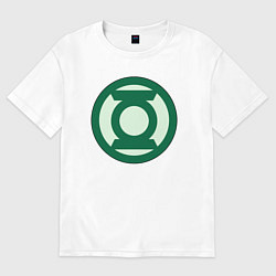 Футболка оверсайз женская Green lantern logo, цвет: белый