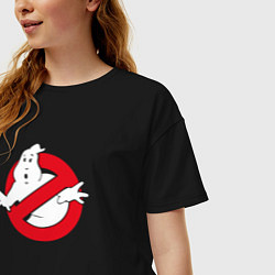 Футболка оверсайз женская Охотники за привидениями, цвет: черный — фото 2