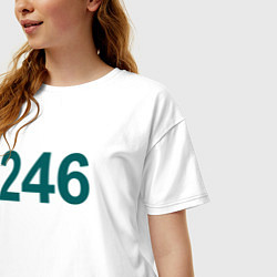 Футболка оверсайз женская 246 - Игра в кальмара, цвет: белый — фото 2