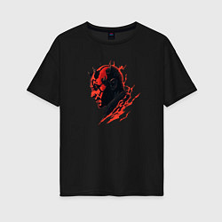Футболка оверсайз женская Darth Maul - Star Wars, цвет: черный