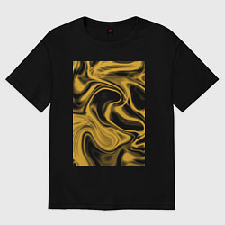 Футболка оверсайз женская Liquid gold, цвет: черный