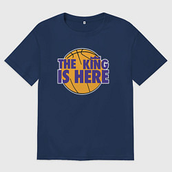 Футболка оверсайз женская Леброн - король здесь, цвет: тёмно-синий