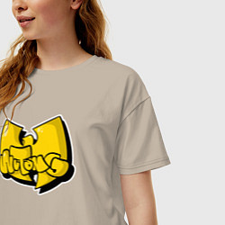 Футболка оверсайз женская Wu-Tang bubble, цвет: миндальный — фото 2