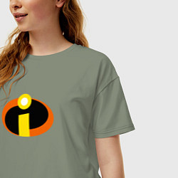 Футболка оверсайз женская Суперсемейка, цвет: авокадо — фото 2